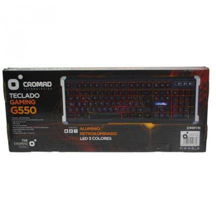 Teclado Gaming G550 Aluminio + LED CROMAD